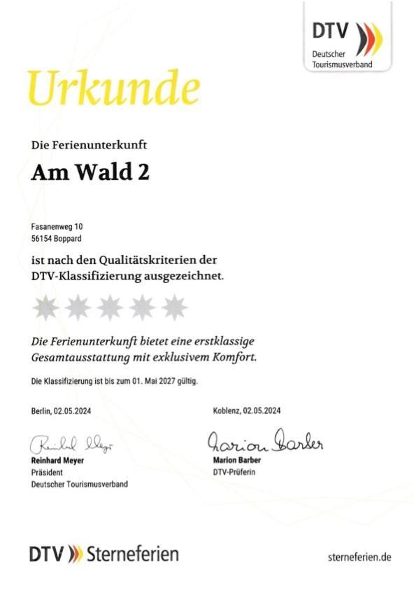 Ferienwohnung "Am Wald 2" Boppard Exterior photo